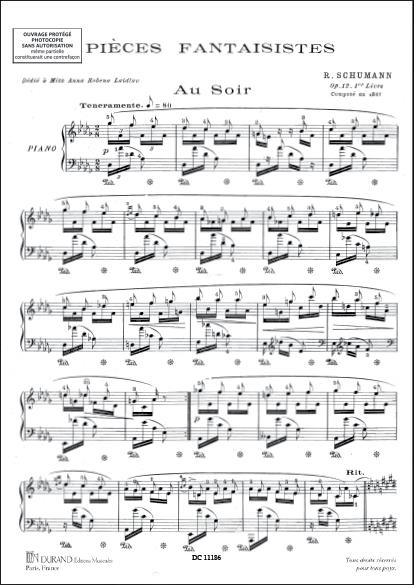 Au Soir Piano  - noty na klavír